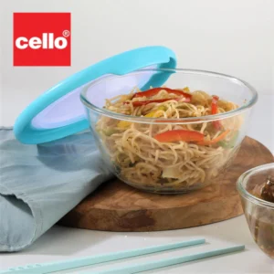 CELLO Ornella Toughened Glass Mixing Bowl with Premium Lid | 500ml |1000ml | 1500ml
