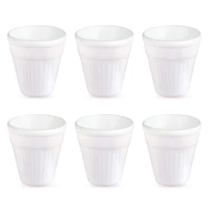 Borosil Kulhad Set | White | 200ml | Set of 6