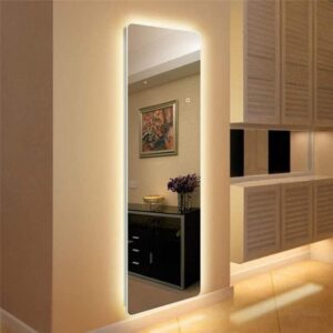 Rectangular led mirror with outer cove light