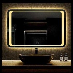Rectangular led mirror with outer cove light