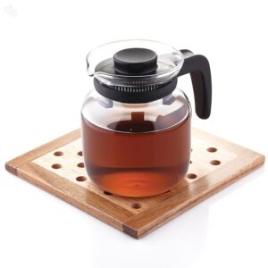 Carafe Flame Proof Glass Kettle with Inbuilt Stainer | 1000ml