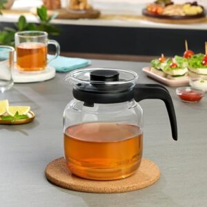 Carafe Flame Proof Glass Kettle with Inbuilt Stainer | 1200ml