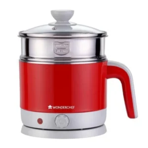 LUXE Multicook Stainless Steel 1.2 L Electric Kettle | 1000W | Red