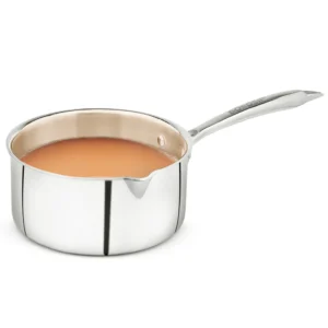 Borosil Cookfresh Triply Saucepan w Spout | Steel Handle