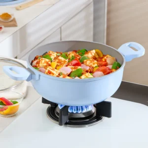Borosil Vajra Ceramic Deep Kadhai