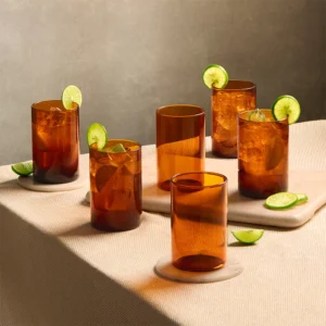 Borosil Vision Amber Glass | Set of 6