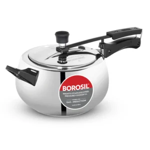 Borosil Pronto SS Pressure Cooker 1L | 2L | 5L | 5-year Warranty