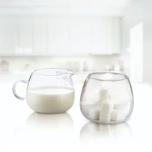 Borosil Classic Milk & Sugar Pot| Set of 2 | 270ml each
